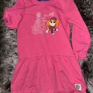 5T Paw Patrol Sky peplum pink sweater LIKE NEW